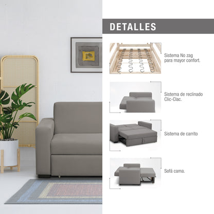 SOFA CAMA OLIVER 140 TAUPE