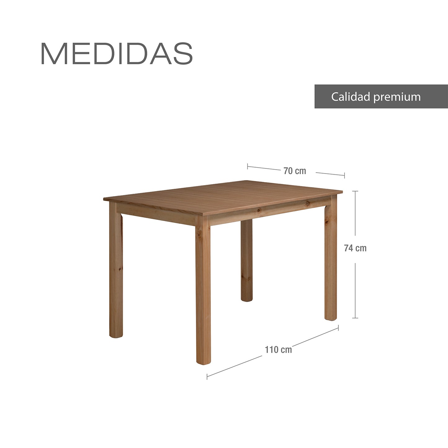 COMEDOR 4 PUESTOS DAYTONA NATURAL NATURAL MICROFIBRA GRIS PLOMO