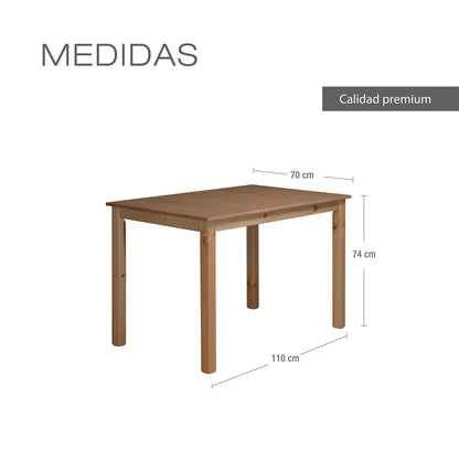 COMEDOR 4 PUESTOS DAYTONA NATURAL NATURAL MICROFIBRA GRIS PLOMO