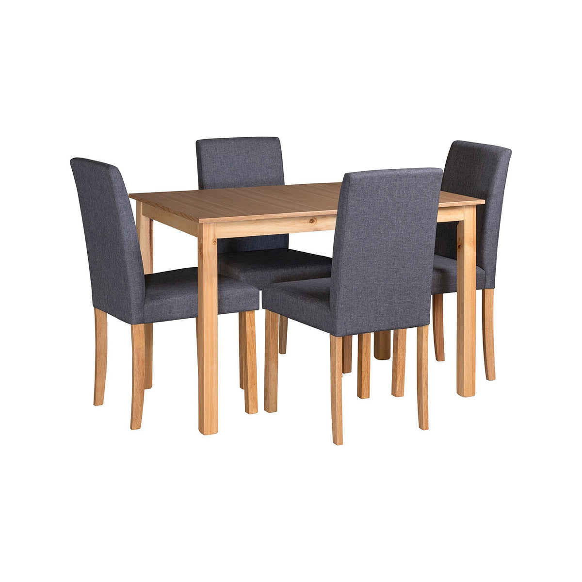 Comedor 4 puestos daytona natural natural microfibra gris plomo