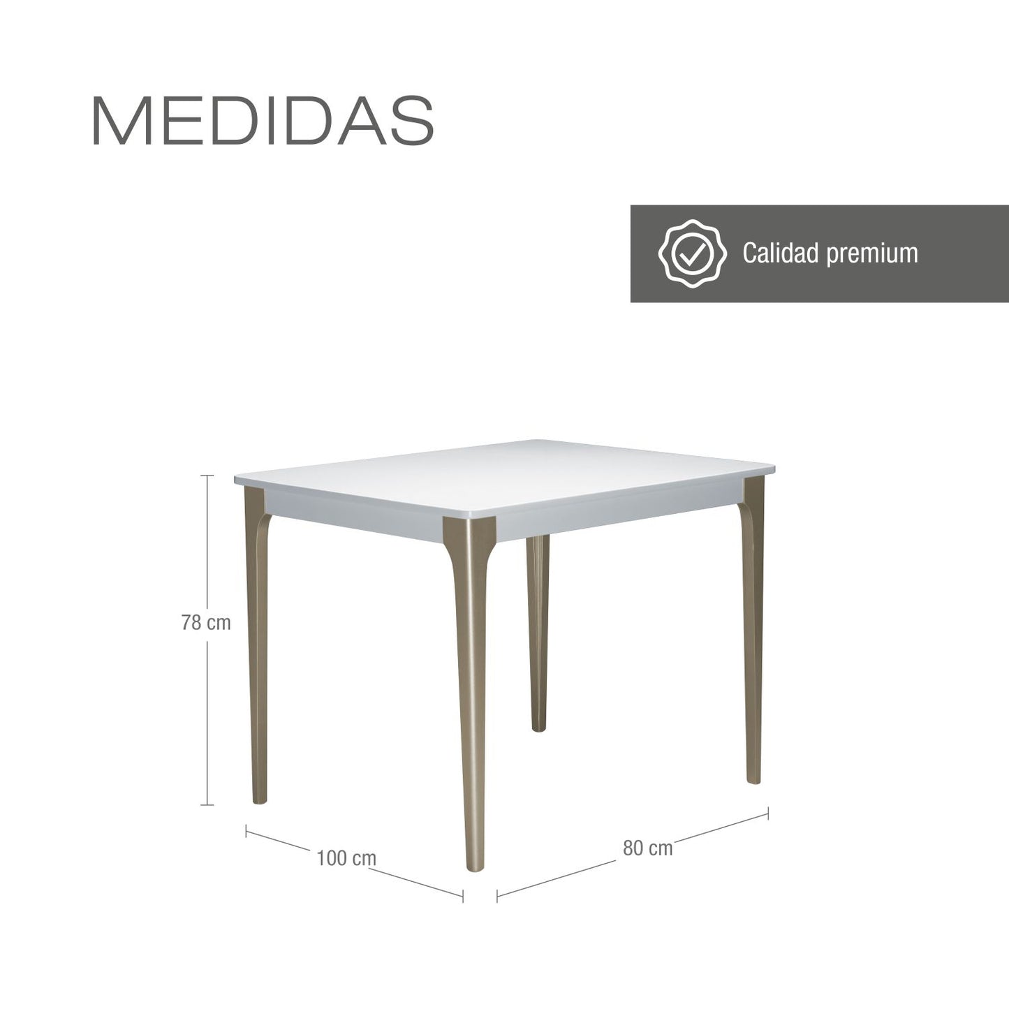 COMEDOR 4 PUESTOS DALY  BLANCO CHAMPAÑA  MICROFIBRA CRUDO