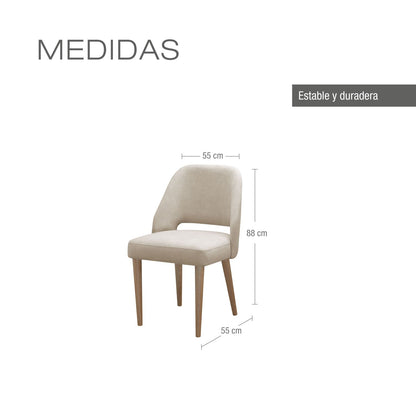 COMEDOR 4 PUESTOS MANHATTAN NATURAL NATURAL MICROFIBRA CAMEL