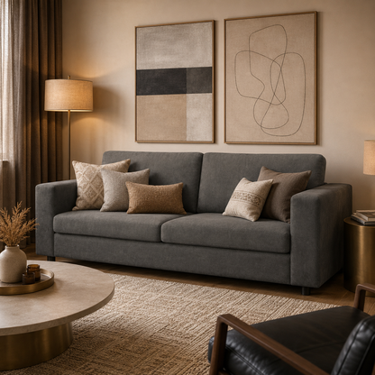 Sofa nauty 3 ptos prototipo grande gris plomo