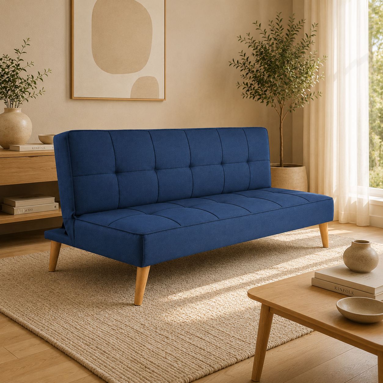 Sofa cama new dax microfibra Azul