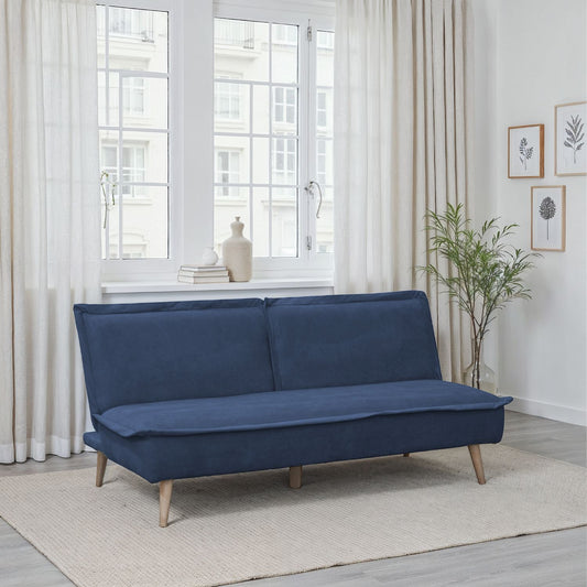 SOFA CAMA DALLAS  MICROFIBRA AZUL