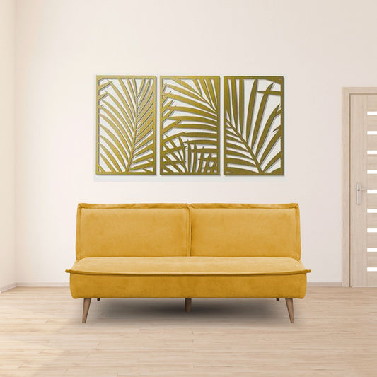 SOFA CAMA DALLAS  MICROFIBRA MOSTAZA