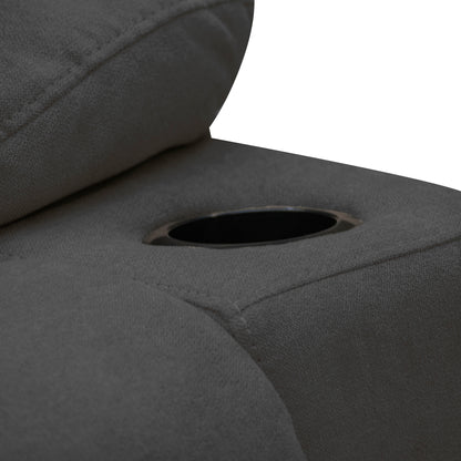 Reclinable Houston Eléctrica con Masaje – Microfibra Gris Plomo