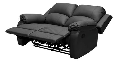 Sofá reclinable Ginebra 2 puestos Sintético negro
