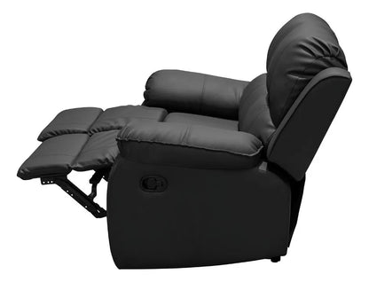 Sofá reclinable Ginebra 2 puestos Sintético negro