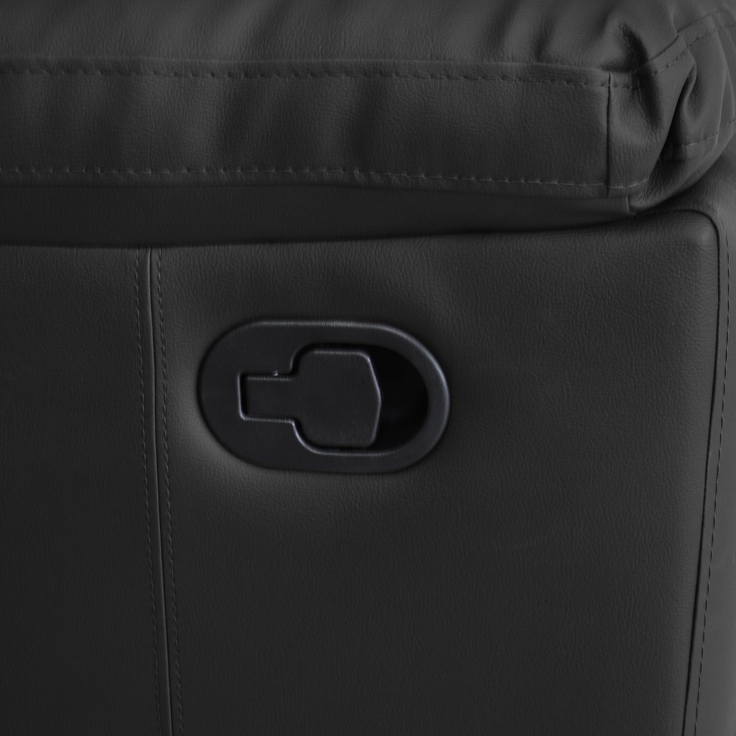 SOFA RECLINABLE  MARSELLA 2 PUESTOS TIPO SINTETICO NEGRO