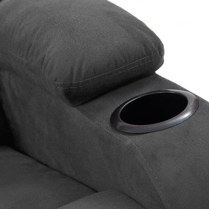 SILLA RECLINABLE AMBER  ESTATICA MICROFIBRA GRIS PLOMO