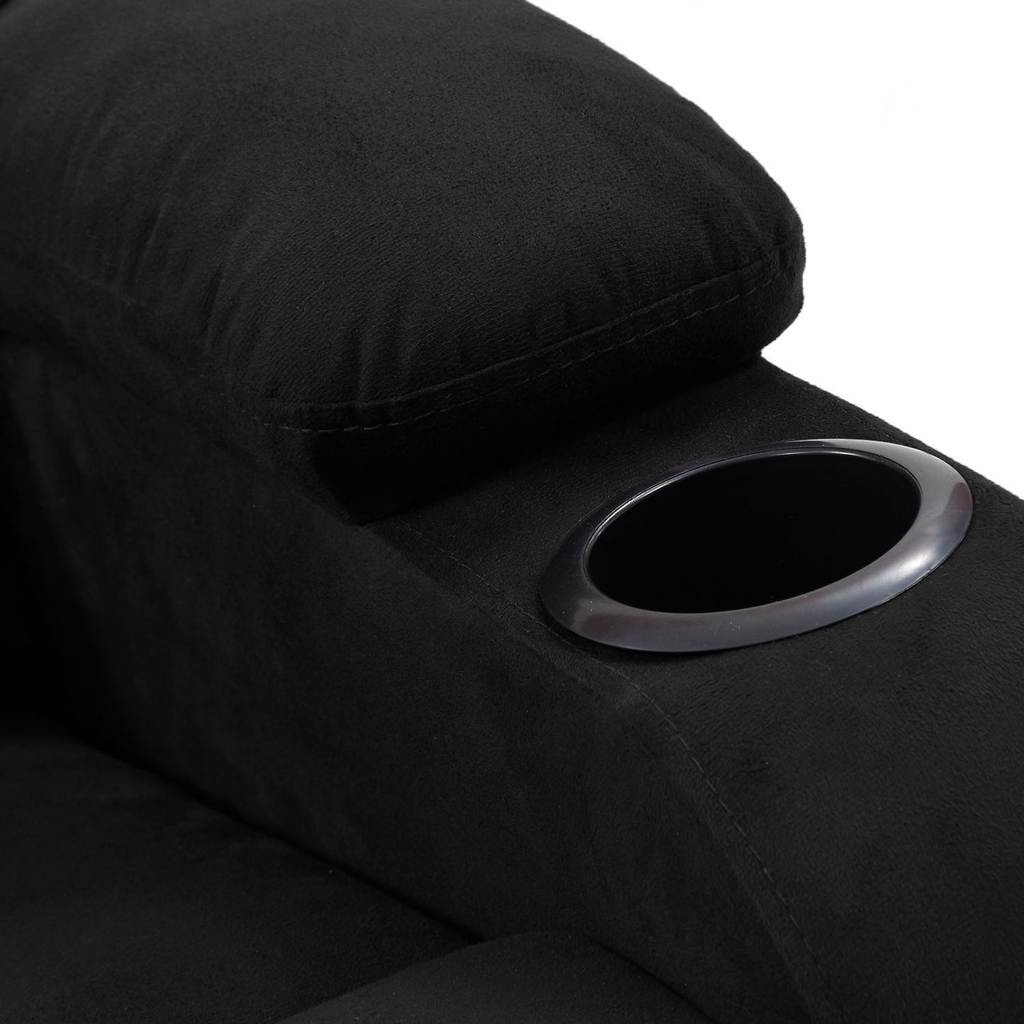 SILLA RECLINABLE AMBER  ESTATICA MICROFIBRA NEGRO