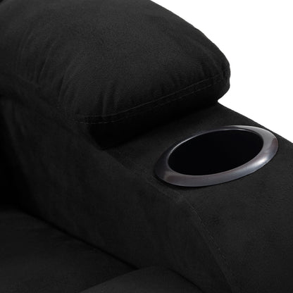 SILLA RECLINABLE AMBER  ESTATICA MICROFIBRA NEGRO