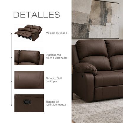 Reclinable Ginebra 2 puestos Sintético Chocolate