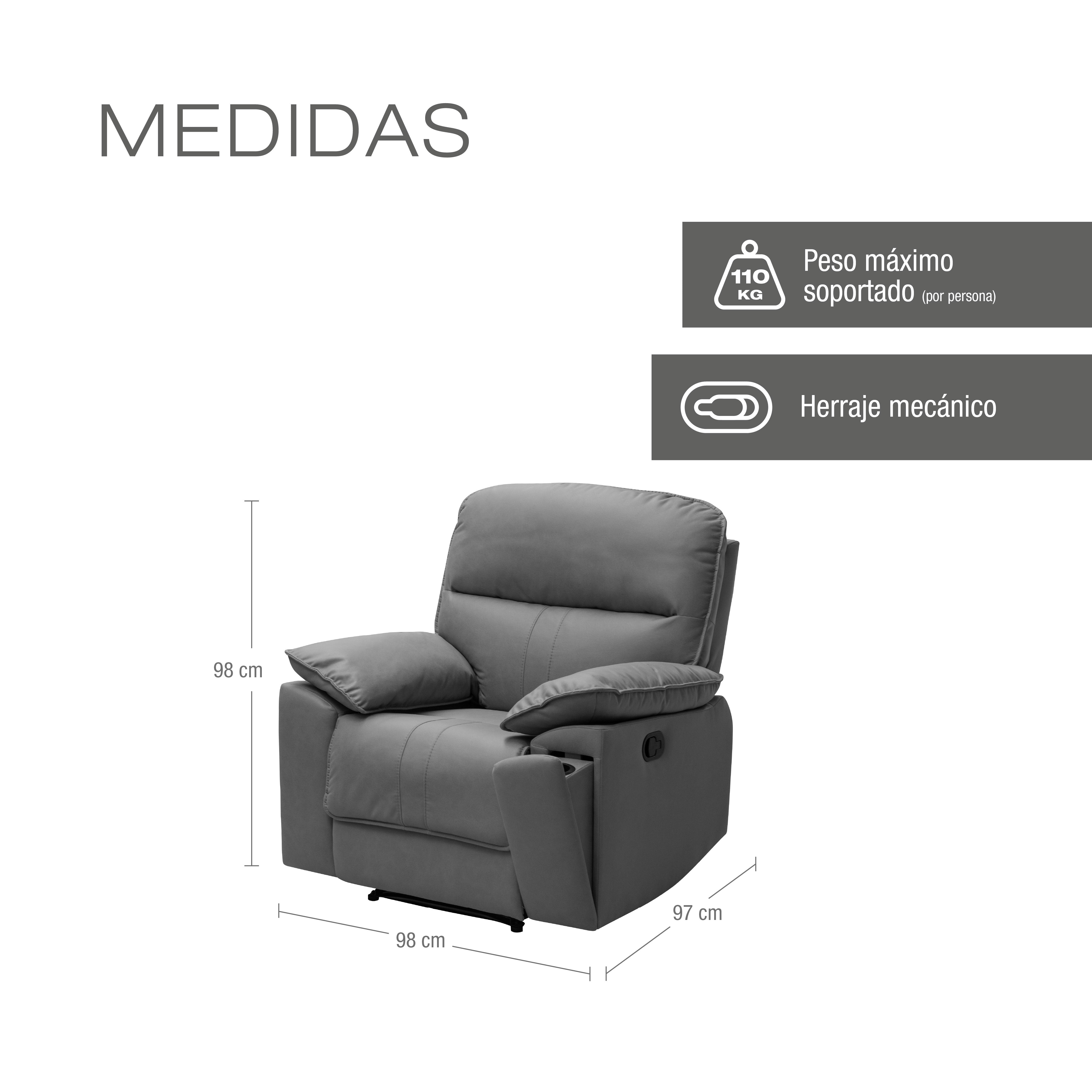 Silla reclinable Alina Gris