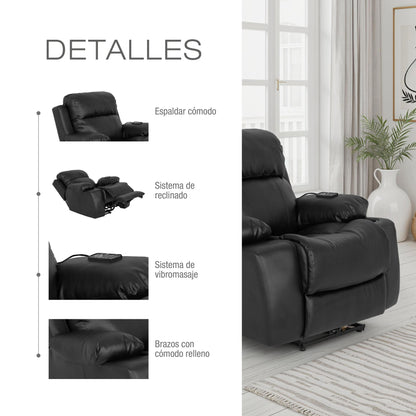 SILLA RECLINABLE AUSTIN ESTATICA MASAJEADORA
