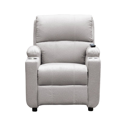 SILLA RECLINABLE ESTATICA ALAN ATLAS  SILVER CON MASAJE MICROFIBRA PLATA