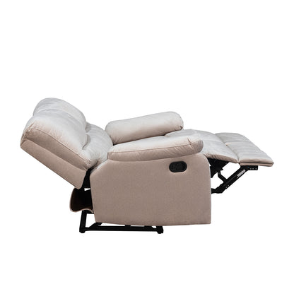 SOFA RECLINABLE GALL 2 PUESTOS ESTATICO MICROFIBRA CRUDO