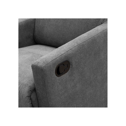 SILLA RECLINABLE MECEDORA GIRATORIA ARTHUR  1 PUESTO  MICROFIBRA HUMO