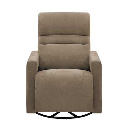 SILLA RECLINABLE MECEDORA GIRATORIA ARTHUR 1 PUESTO  MICROFIBRA TAUPE