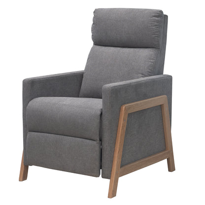 Reclinable Metz microfibra gris humo