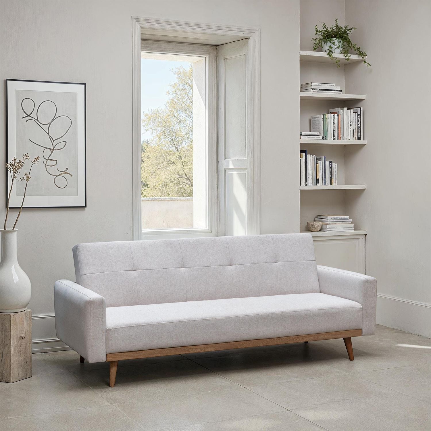 Sofa cama mark microfibra marfil