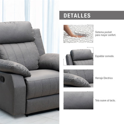 SILLA RECLINABLE DHAKA  GRIS