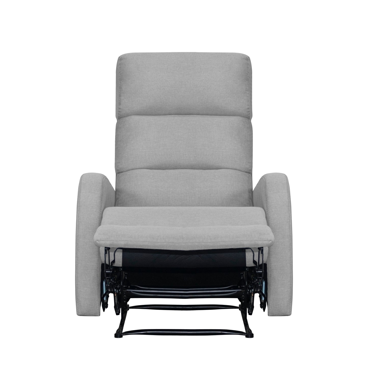 SILLA RECLINABLE ESTÁTICA PEKIN 1 PUESTO  MICROFIBRA  GRIS CLARO