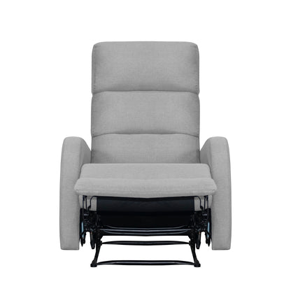SILLA RECLINABLE ESTÁTICA PEKIN 1 PUESTO  MICROFIBRA  GRIS CLARO