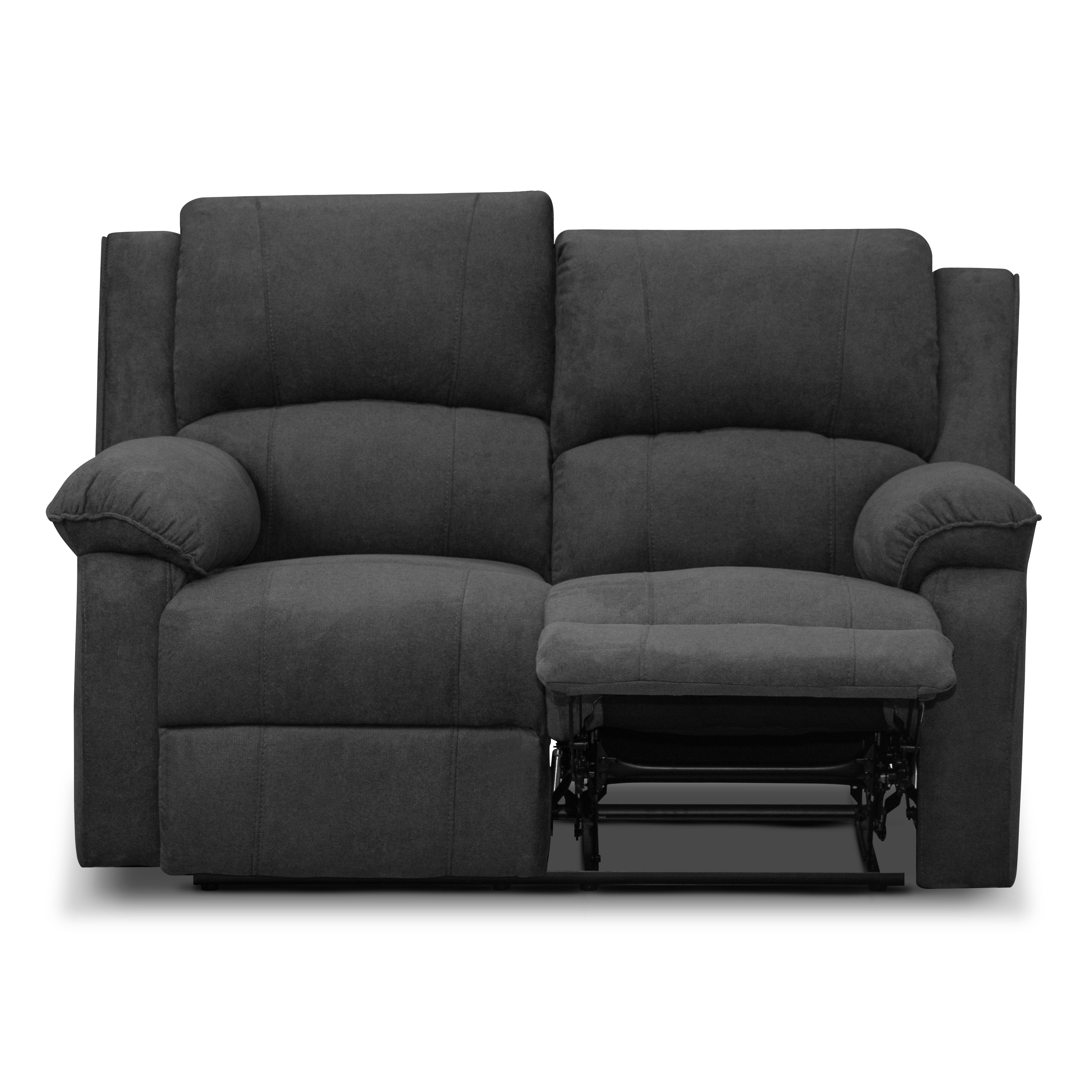 Sofa reclinable tokio 2p microfibra gris plomo