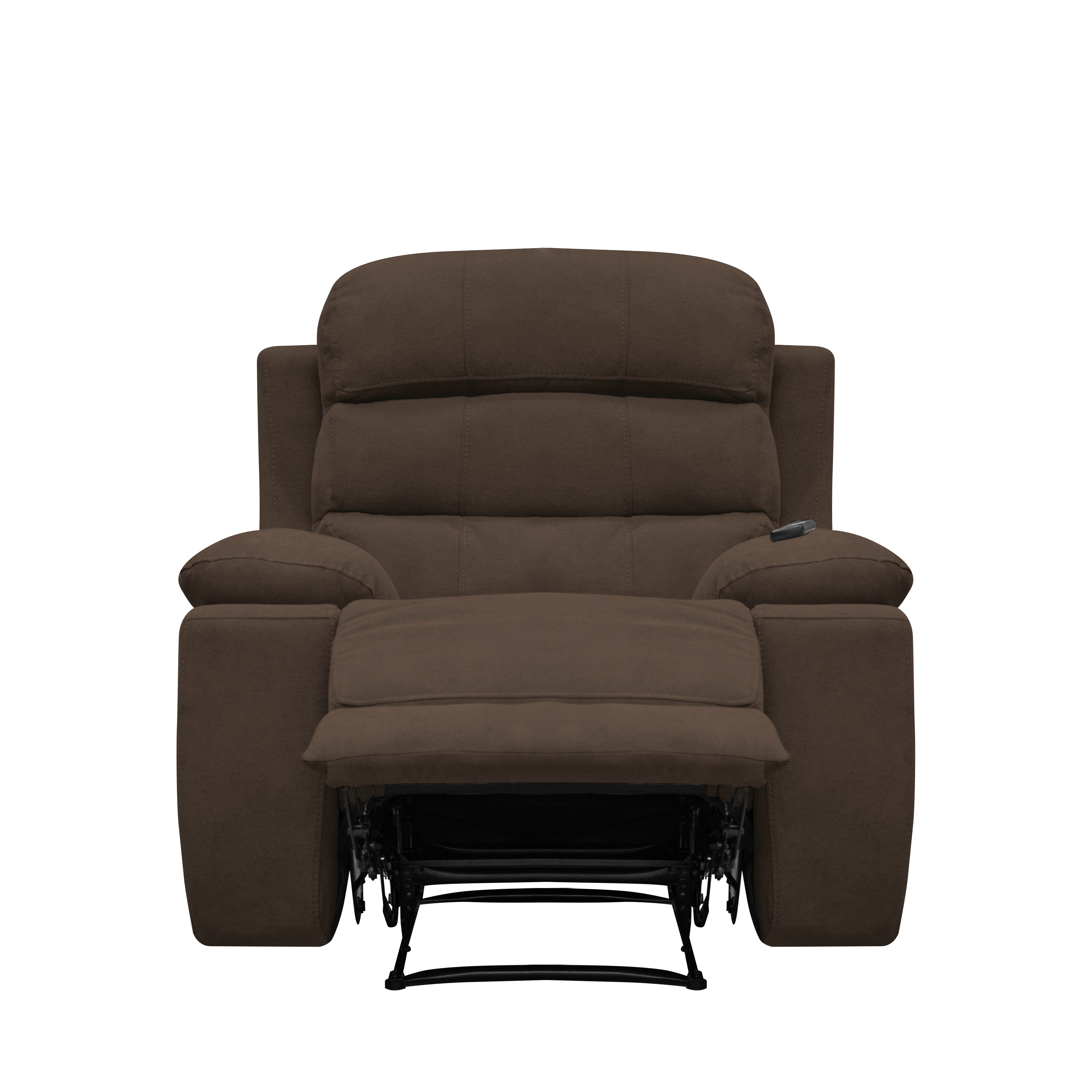Silla reclinable estatica houston con masaje microfibra chocolate