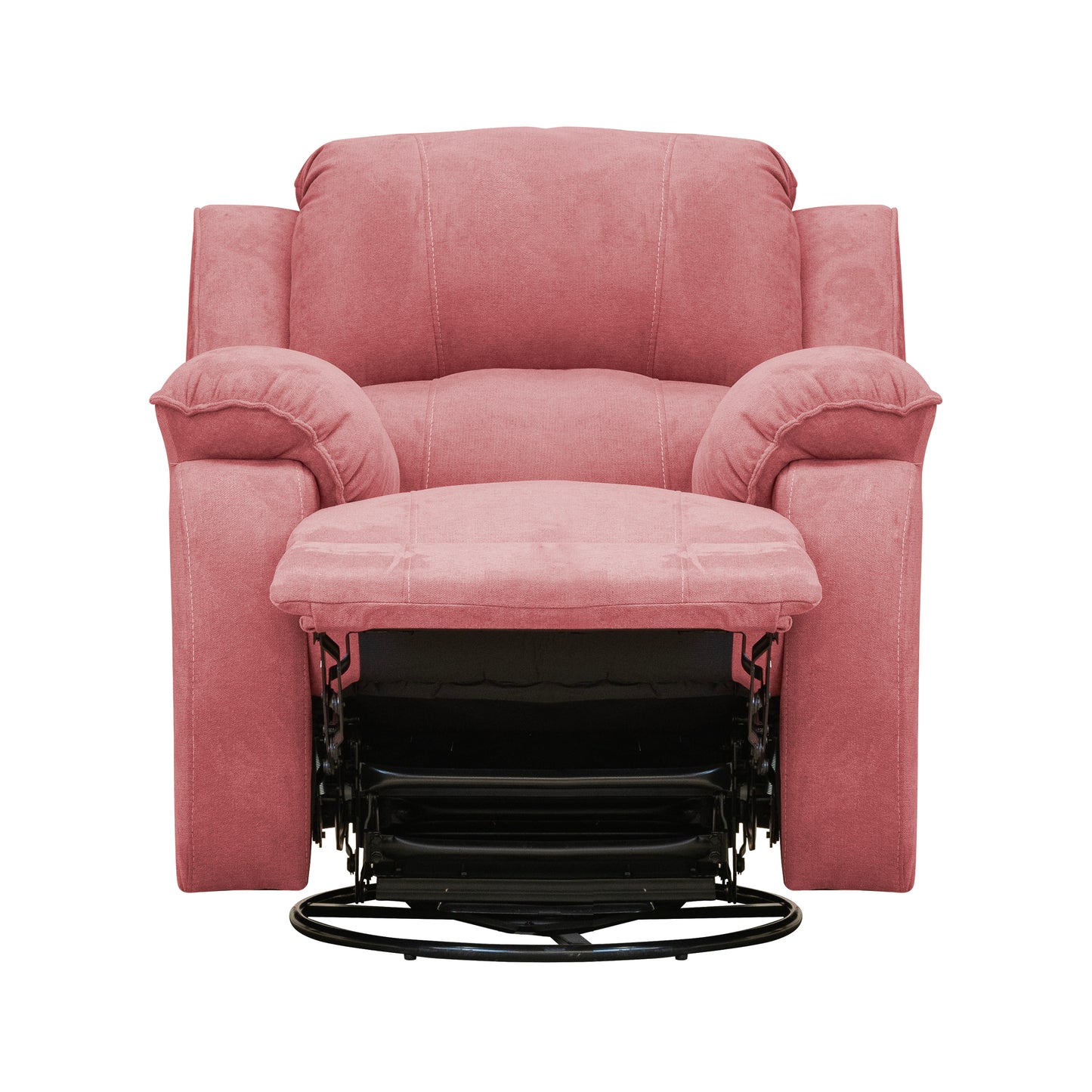 SILLA RECLINABLE MECEDORA GIRATORIA TOKIO MICROFIBRA. ROSA