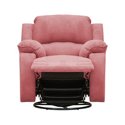 SILLA RECLINABLE MECEDORA GIRATORIA TOKIO MICROFIBRA. ROSA