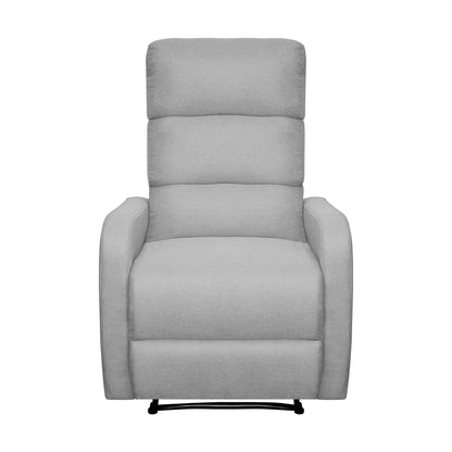 SILLA RECLINABLE ESTÁTICA PEKIN 1 PUESTO  MICROFIBRA  GRIS CLARO