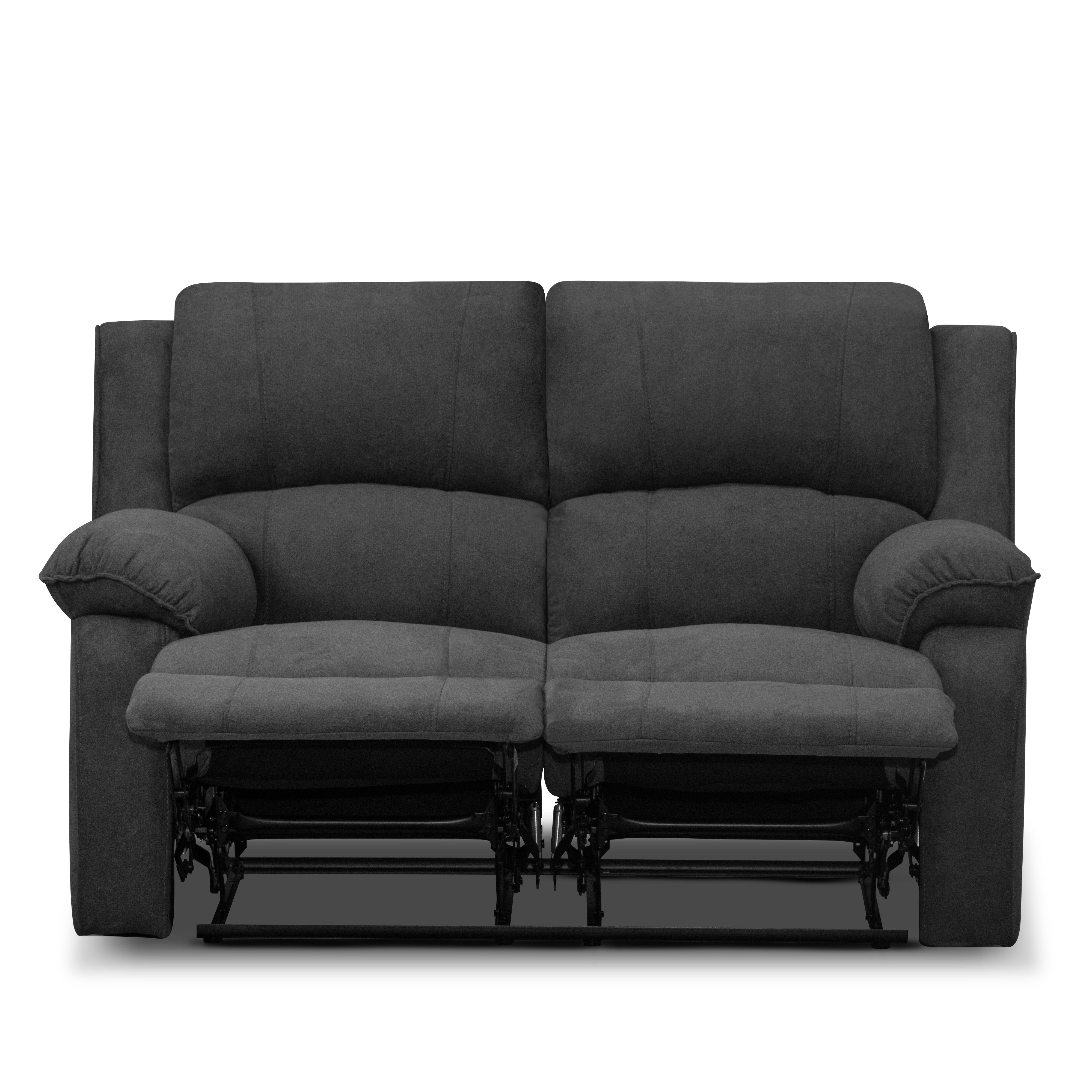 Sofa reclinable tokio 2p microfibra gris plomo
