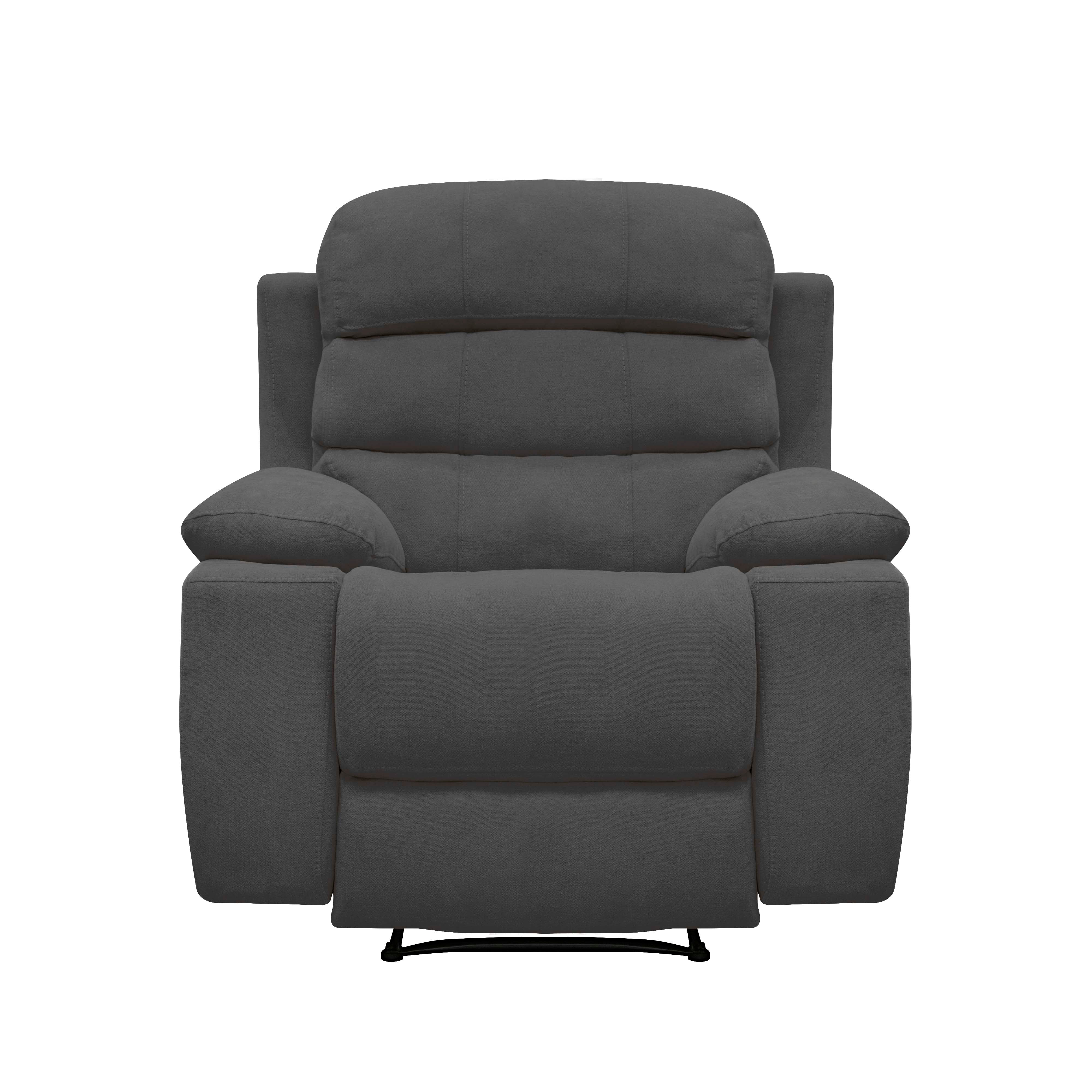 Silla reclinable estatica houston con masaje microfibra gris plomo