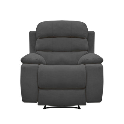 Reclinable Houston Eléctrica con Masaje – Microfibra Gris Plomo