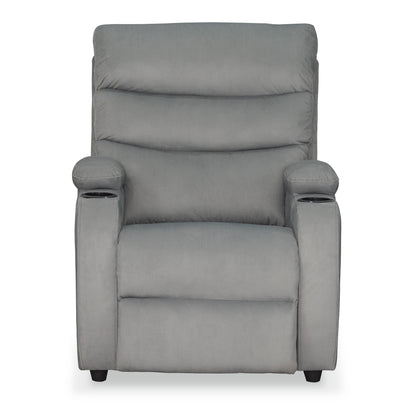 SILLA RECLINABLE TREVI  1 PUESTO  MICROFIBRA PLATA