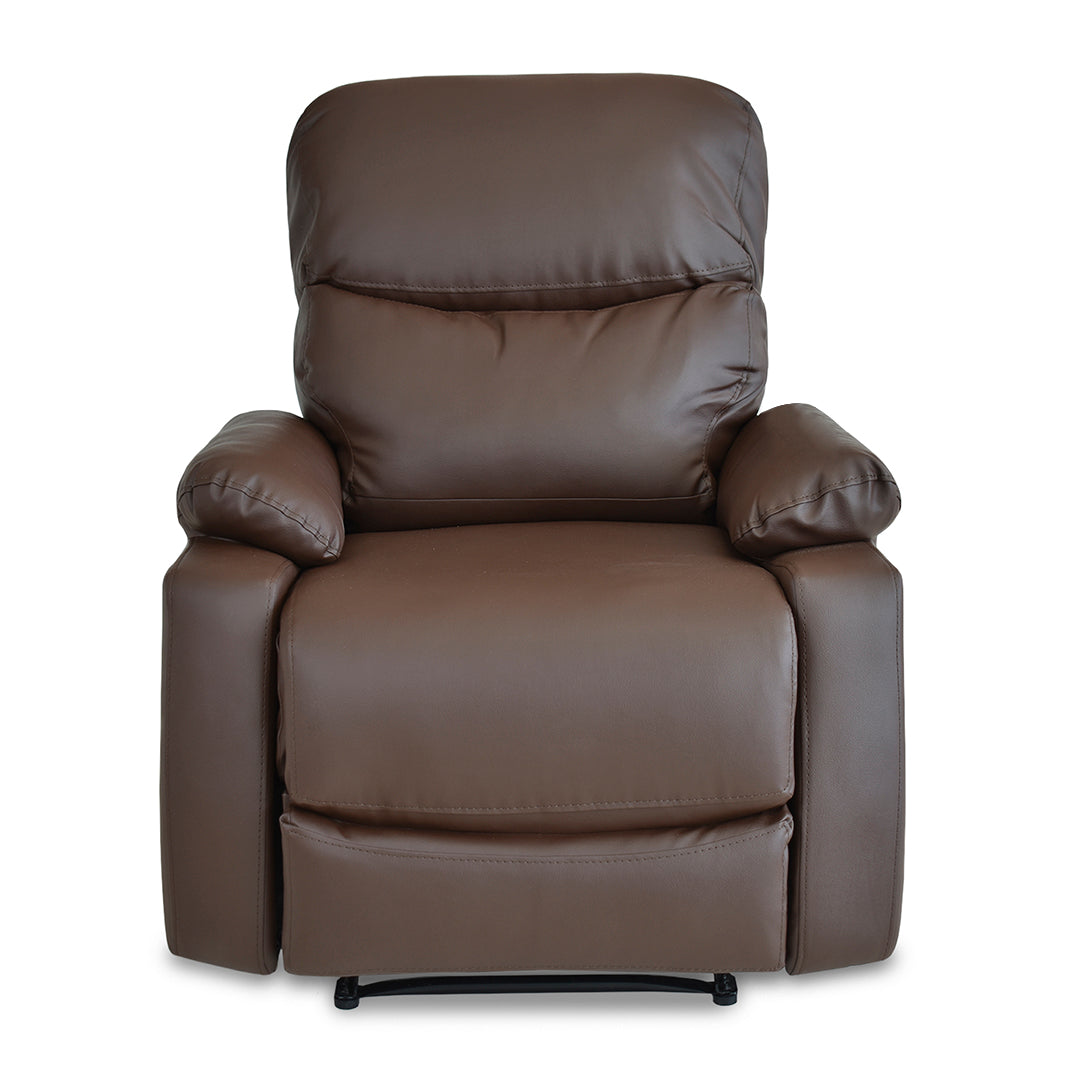 SILLA RECLINABLE VELARA  1 PUESTO SINTETICO CHOCOLATE