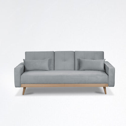 SOFA CAMA DEBBY 2.0 MICROFIBRA PLATA