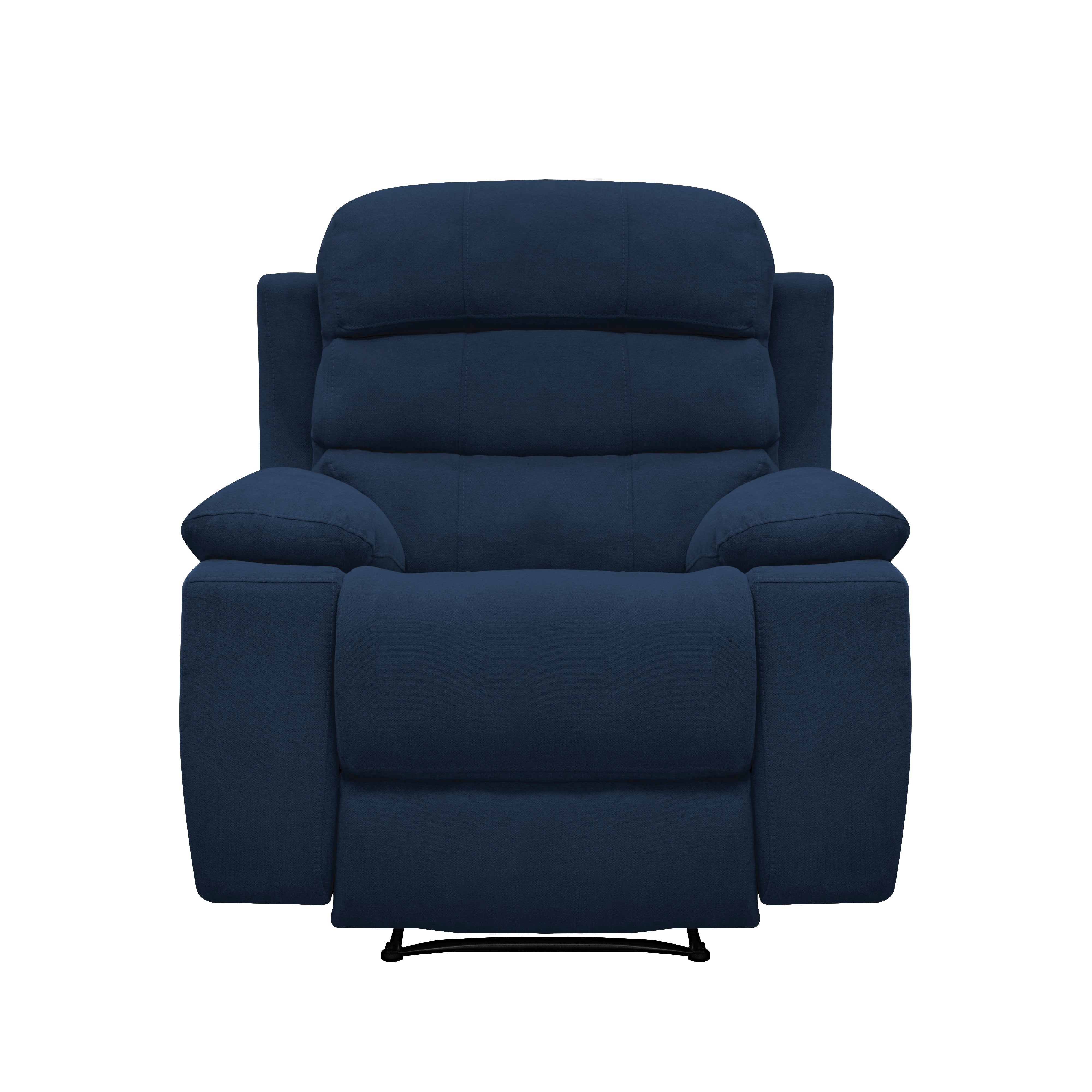 Silla reclinable estatica houston con masaje microfibra azul