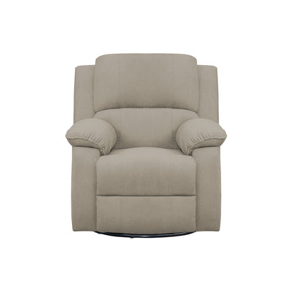 Silla reclinable mecedora giratoria Tokio microfibra camel