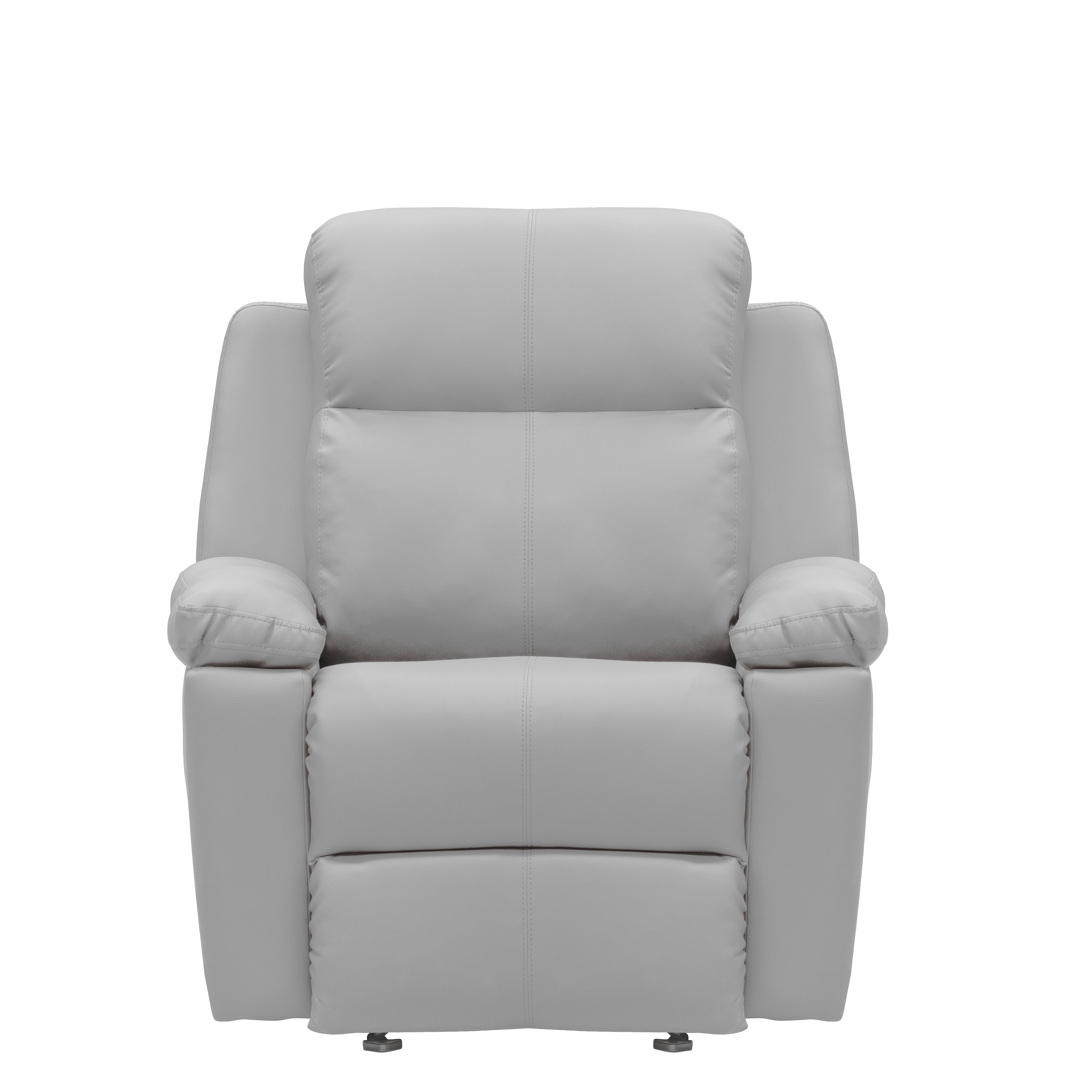 Silla reclinable estática mecedora marsella sintetico gris claro
