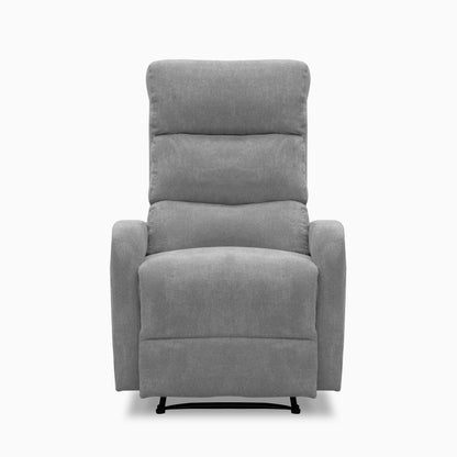 SILLA RECLINABLE ESTÁTICA PEKIN  1 PUESTO  MICROFIBRA PLATA