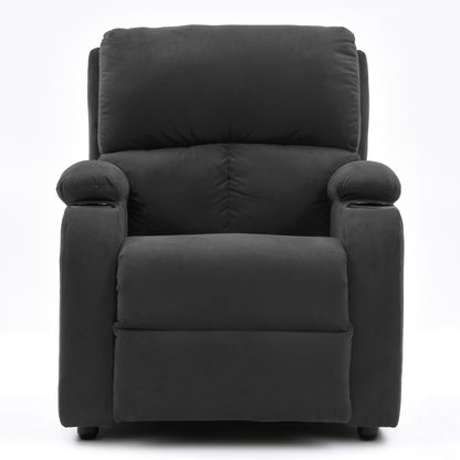SILLA RECLINABLE AMBER  ESTATICA MICROFIBRA GRIS PLOMO