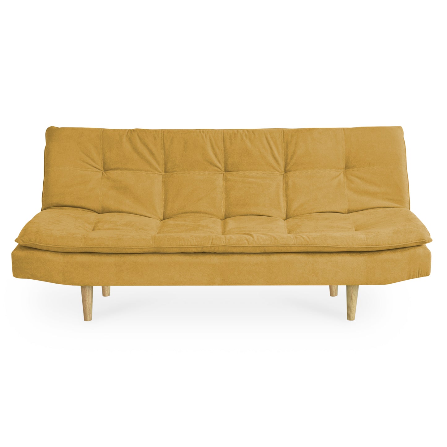 SOFA CAMA BELLINI    MICROFIBRA MOSTAZA