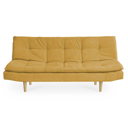 SOFA CAMA BELLINI    MICROFIBRA MOSTAZA