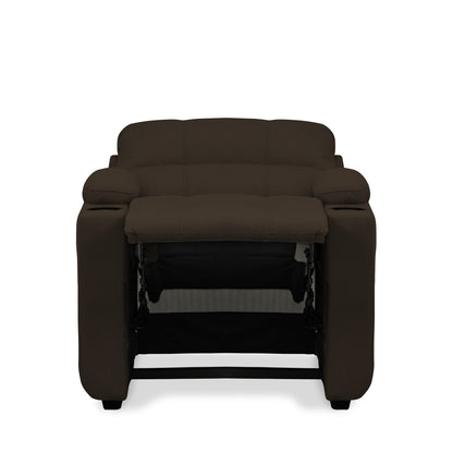 SILLA RECLINABLE ALAN  1 PUESTO  MICROFIBRA CHOCOLATE