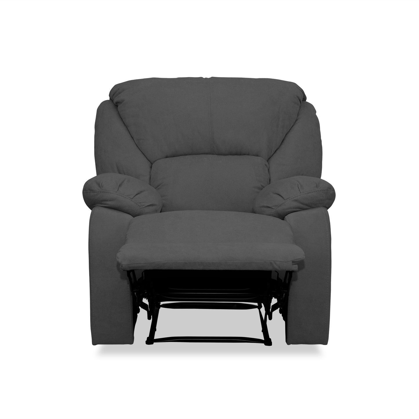 SILLA RECLINABLE OHIO ESTATICA MICROFIBRA GRIS PLOMO