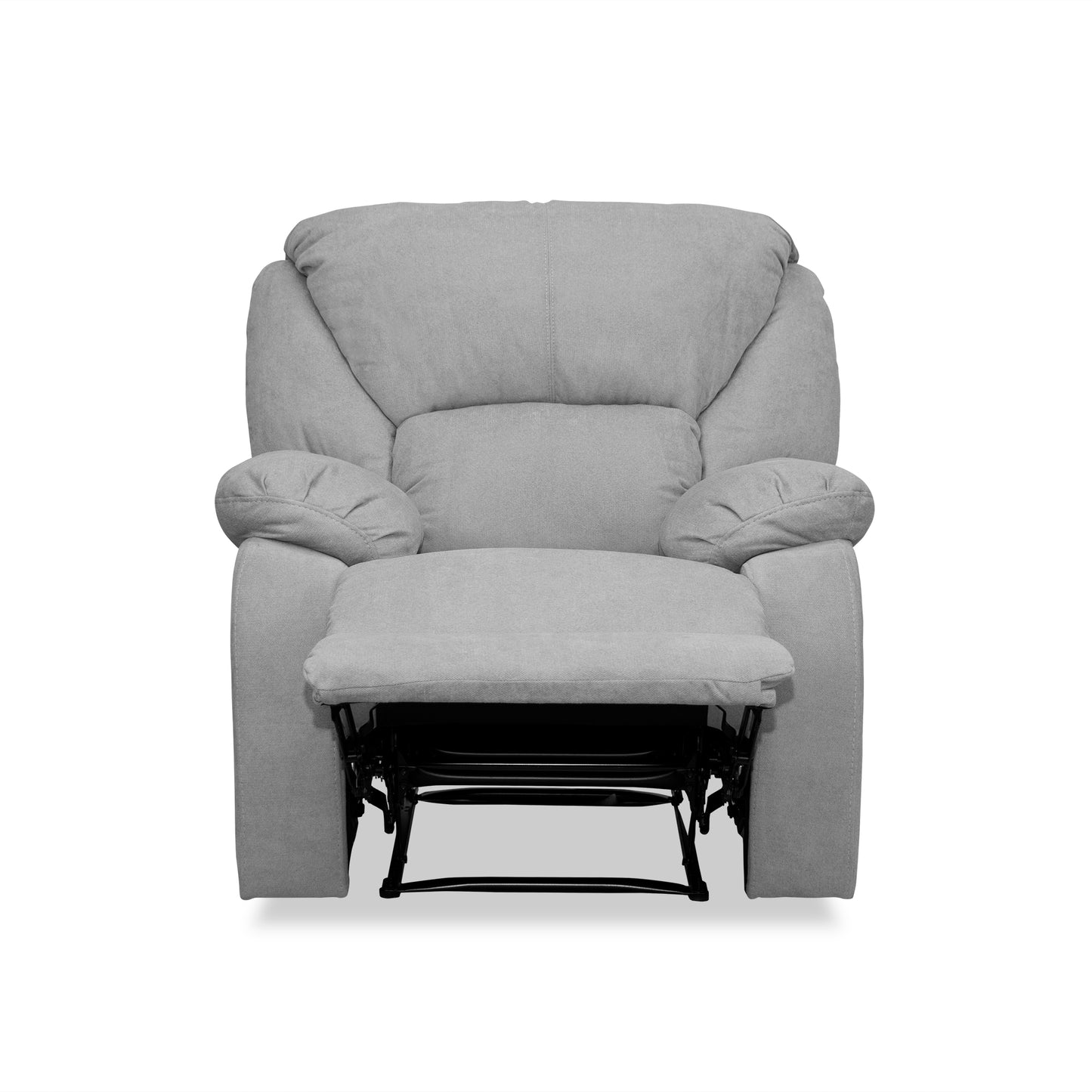 SILLA RECLINABLE OHIO ESTATICA MICROFIBRA PLATA